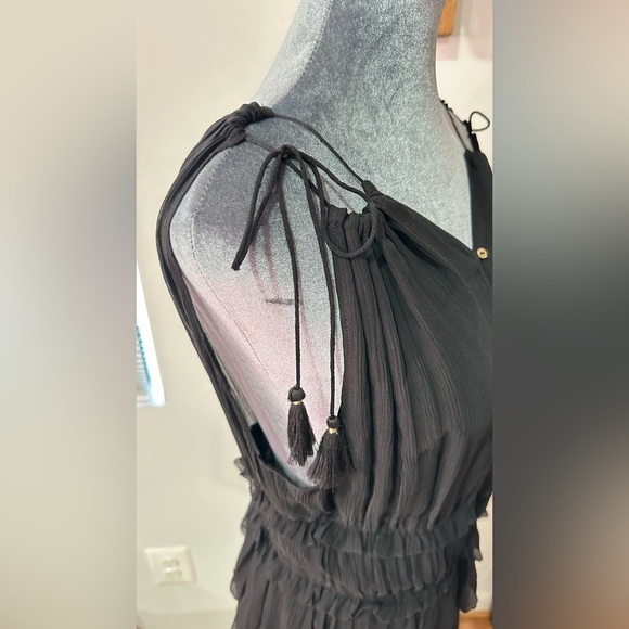 Ulla Johnson Noelle Silk Black Mini Dress Size 4 - Picture 11 of 15